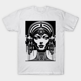 Telepathic Cyborg Retro Sci-fi (black) T-Shirt